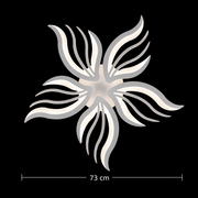 LED luster s diaľkovým ovládaním SAKURA 60W, 5 okvetných lístkov, studené/teplé/neutrálne svetlo, stmievateľné, biela
