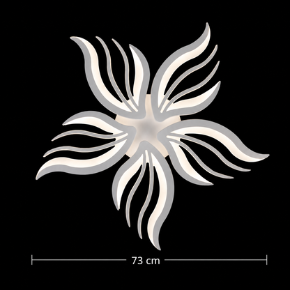 LED luster s diaľkovým ovládaním SAKURA 60W, 5 okvetných lístkov, studené/teplé/neutrálne svetlo, stmievateľné, biela