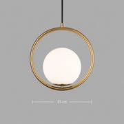 Luster LOFT Haven, 1x E27, biele zlato, kov, nastaviteľná výška