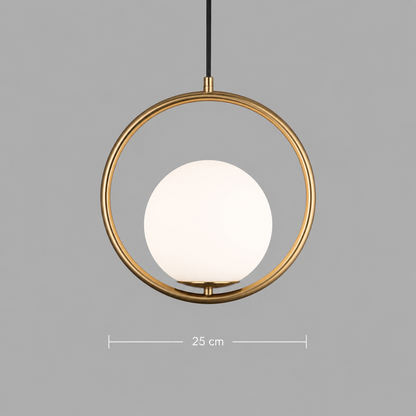 Luster LOFT Haven, 1x E27, biele zlato, kov, nastaviteľná výška