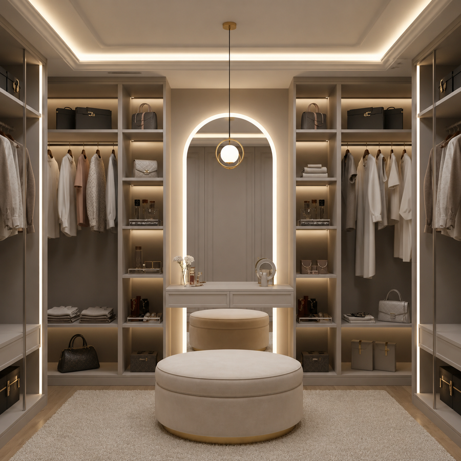 Luster LOFT Haven, 1x E27, biele zlato, kov, nastaviteľná výška