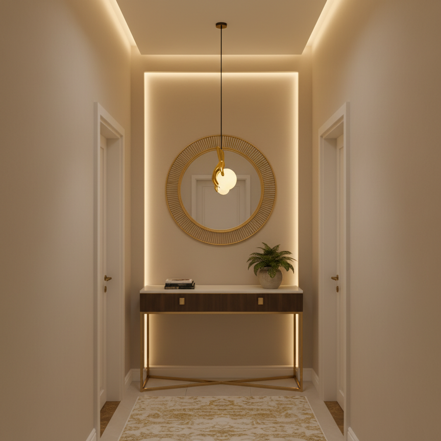 Aplica Decorativa MANO, 15x30cm, 1xE27, Sticla si Resina, Auriu