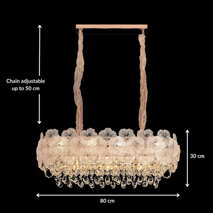 Candelabru Cristal CROWN Supremo 11xE14, Dimensiune 80x30 cm, Inaltime 33 cm, Auriu Lucios, Inaltime Reglabila, Design Elegant Candelabre Cristal Default Title Alessandro Design
