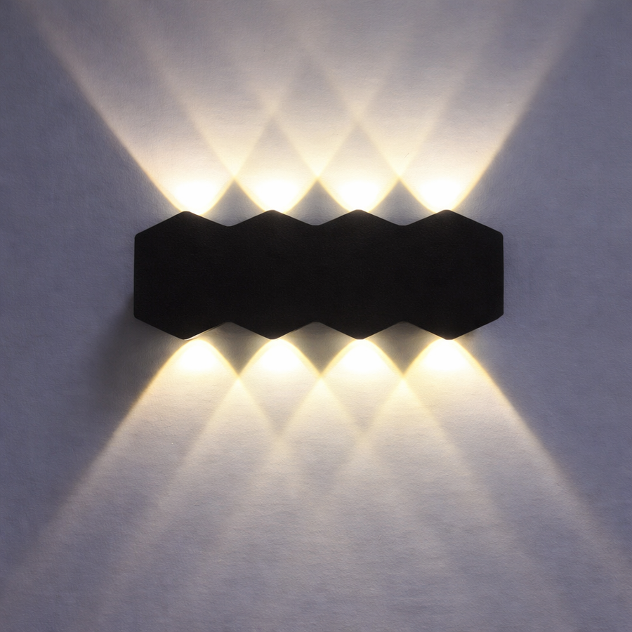 Aplica LED AX231, Exterior si Interior, 8 Surse, 16W, Negru, 3000K Aplice de Exterior Default Title Alessandro Design