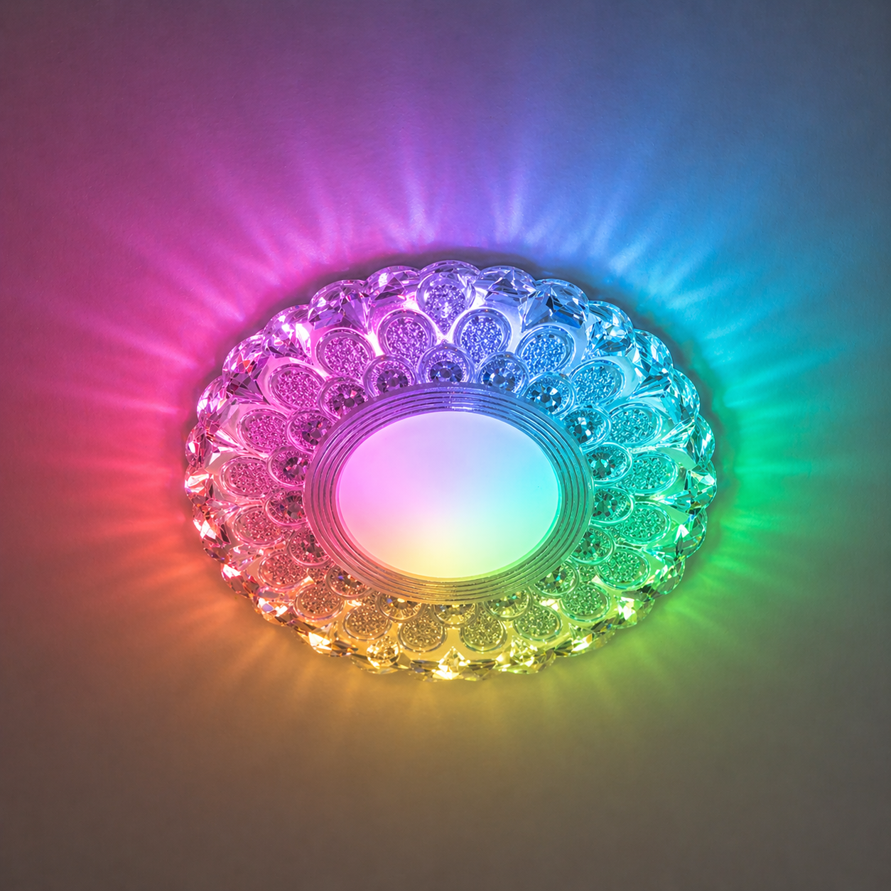 Spot LED ORBITA, 5W, Rotund, Lumina Rece + RGB, Alb, Rasina si Sticla Spot LED Default Title Alessandro Design