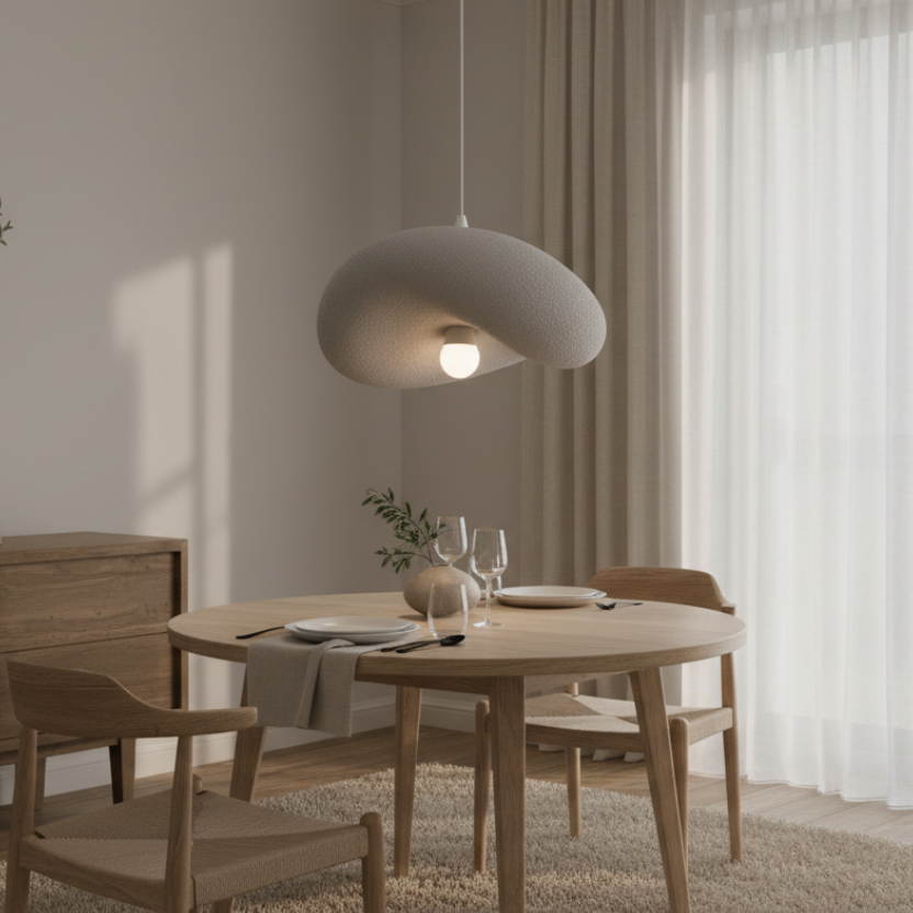 Lustra Moderna FOAMER Magno, 59 cm, Suspendata, 1 X E27, Gri, Metal si Spuma, Inaltime Reglabila Lustre Clasice Default Title Alessandro Design