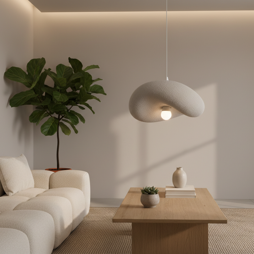 Lustra Moderna FOAMER Magno, 59 cm, Suspendata, 1 X E27, Gri, Metal si Spuma, Inaltime Reglabila Lustre Clasice Default Title Alessandro Design