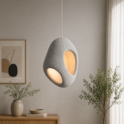 Lustra Moderna FOAMER, 37 cm, Suspendata, 1 X E27, Gri, Metal si Spuma, Inaltime Reglabila Lustre Clasice Default Title Alessandro Design