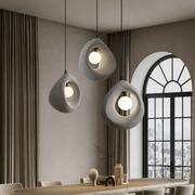 Lustra Moderna FOAMER, 35 cm, Suspendata, 1 X E27, Gri, Metal si Spuma, Inaltime Reglabila Lustre Moderne Default Title Alessandro Design