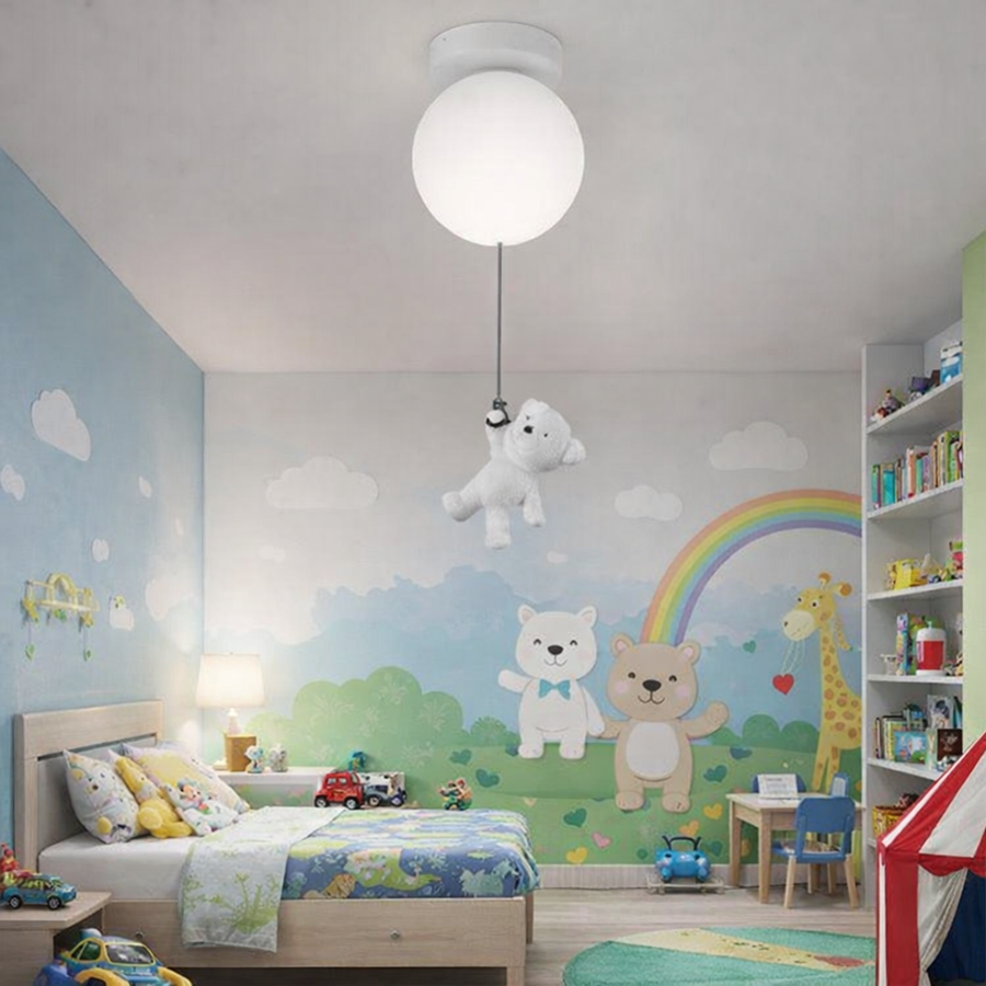 Lustra LED URSULETI Glob 20cm, Inaltime 52cm, 1xE27, Suspendata Lustre Copii Default Title Alessandro Design