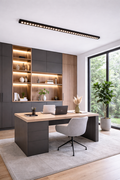 Proiector LED Liniar Aplicat Grilă 48W, Lumina Neutra 4000k, 45 surse, 1.2 metri Plafoniere LED Default Title Alessandro Design