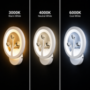 Aplica LED DAISY, 14W, Lumina Rece/Calda/Neutra, Alb cu Cristal Aplice de Interior Default Title Alessandro Design
