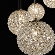Candelabru Cristal MILLE, 25xG9 , Diametru 60cm x Inaltime 340cm, Cristal si Metal, Auriu