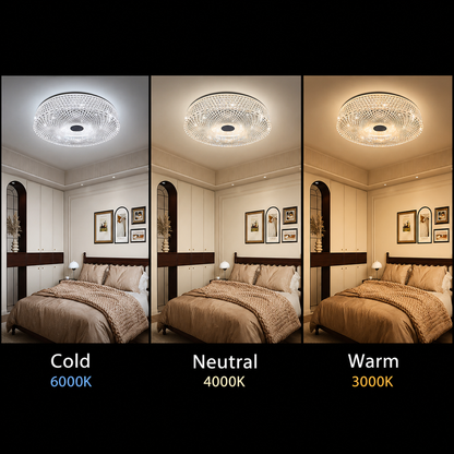 Lustra LED RADIAN Eleganza, 38.9W, Diametru 48.5 cm, Lumina Calda/Neutra/Rece, Alb Lustra LED Default Title Alessandro Design