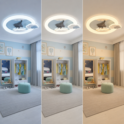 Lustra LED cu telecomanda 72W, Diametru 50cm, lumina Rece/Calda/Neutra, Albastru Lustre LED cu Telecomanda Default Title Alessandro Design