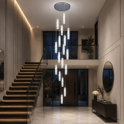 LED krištáľový luster 82W 3000K4000K6000K Amiri Priemer 40cm x Výška 300cm