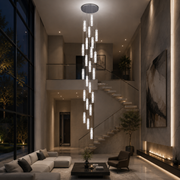 LED krištáľový luster 82W 3000K4000K6000K Amiri Priemer 40cm x Výška 300cm