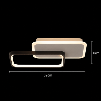 LED luster s diaľkovým ovládaním CAROLINA 50W, 2 Elements, Studené/Teplé/Neutrálne svetlo, Stmievateľné, Čierny
