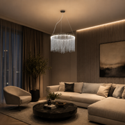 Závesný LED luster s diaľkovým ovládaním ILLUMINA MAGNUS, 38W, studené/teplé/neutrálne svetlo, stmievateľné, lesklý chróm