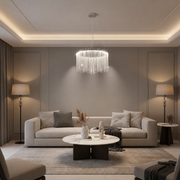 Závesný LED luster s diaľkovým ovládaním ILLUMINA MAGNUS, 38W, studené/teplé/neutrálne svetlo, stmievateľné, lesklý chróm
