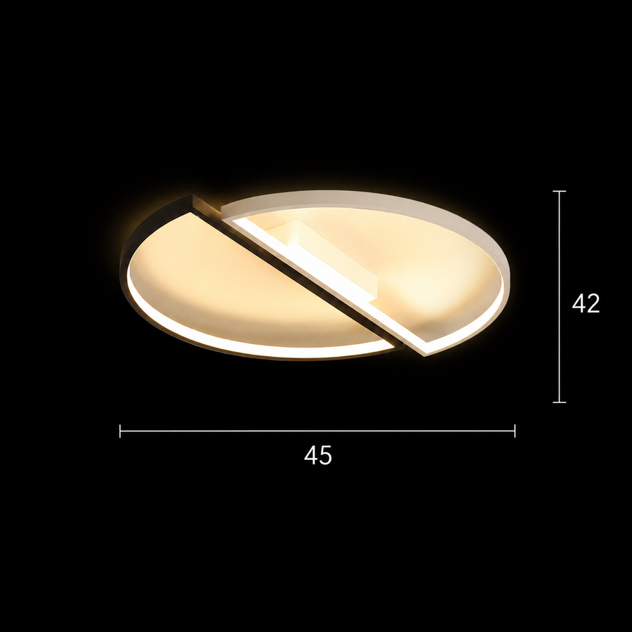 LED luster s diaľkovým ovládaním VECTOR ARCUS 52W, 2 prvky, studené/teplé/neutrálne svetlo, stmievateľné, čiernobiele