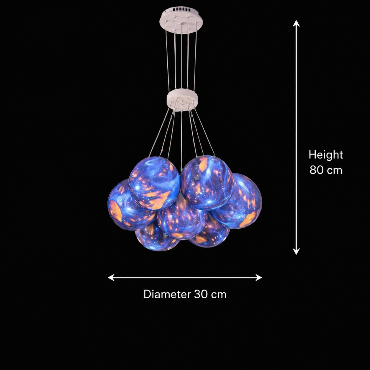 Lustra copii PLANETE, 7xE27, D30 cm, Metal, Multicolor Lustre Copii Default Title Alessandro Design
