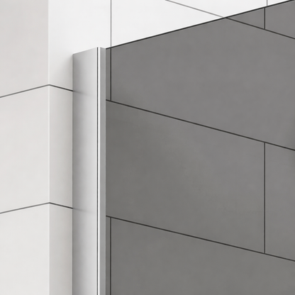 Paravan duș Walk-In 90x195 cm, sticlă securizată 8 mm, gri, profil metalic rezistent Dus Walk-in Default Title Alessandro Design