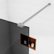 Paravan duș Walk-In 90x195 cm, sticlă securizată 8 mm, gri, profil metalic rezistent Dus Walk-in Default Title Alessandro Design