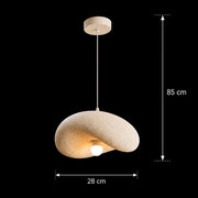 Lustra Moderna FOAMER Petito, 28 cm, Suspendata, 1 X E27, Alb, Metal si Spuma, Inaltime Reglabila