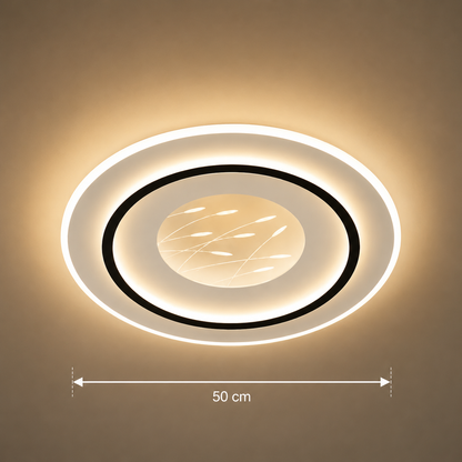 LED luster s diaľkovým ovládaním LINEA 125W, okrúhly, studené/teplé/neutrálne svetlo, stmievateľné, čierny