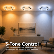 LED luster s diaľkovým ovládaním LINEA 125W, okrúhly, studené/teplé/neutrálne svetlo, stmievateľné, čierny