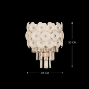 Aplica tip candelabru cristal PETAL 3xE14, 28 cm, Auriu, Inaltime Reglabila, Metal si Cristal Aplice de Interior Default Title Alessandro Design