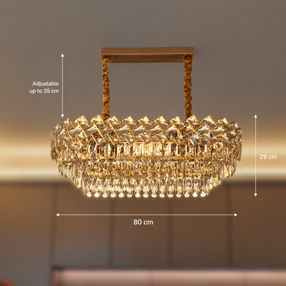 Candelabru Cristal WINDSOR Regalis 10x E14, Auriu Lucios, Inaltime Reglabila Candelabre Cristal Default Title Alessandro Design