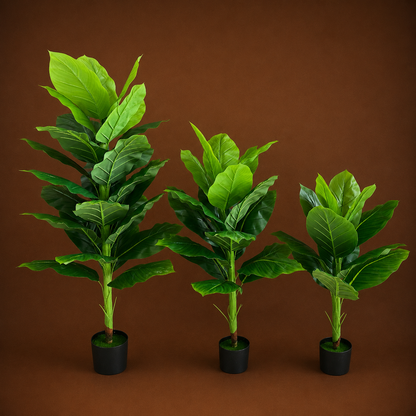 Plantă Artificială Tip Bananier Musa, 130 cm, Verde