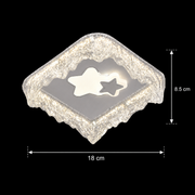 Lustra LED ICE Petito, 22W, Dimensiune 18x18cm, Lumina Calda/Neutra/Rece, Alb, Metal si Acril
