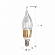 Sviečka LED svetla E14, 6W, studené svetlo, 6000K
