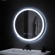 Oglinda LED Rotunda, 70cm, Celeste MotionGlow Marcello, Sistem Dezaburire, Ceas & Termometru, Dimabila, Lumina Calda Neutra Rece 3000K/4000K/6000K Oglinzi Marcello Default Title Alessandro Design