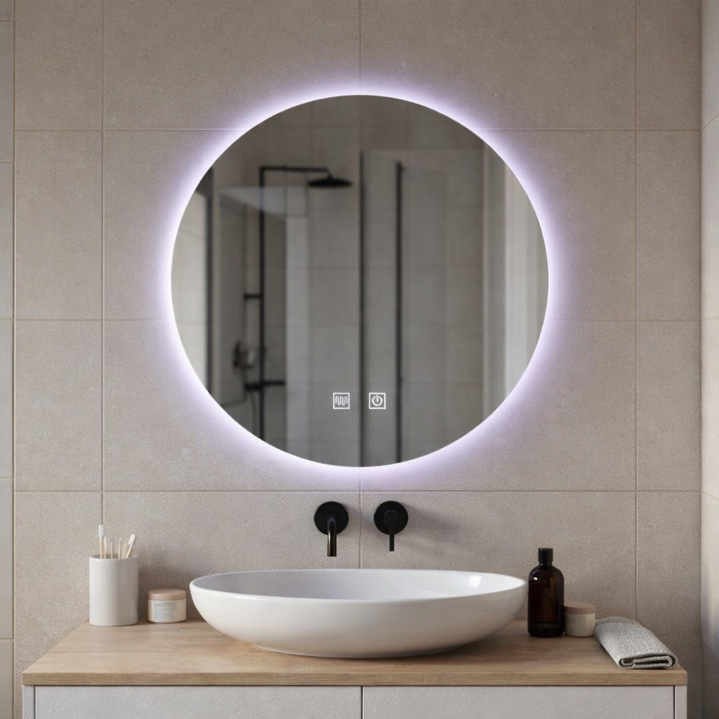 Oglinda LED Rotunda, 70cm, Isolda, Touch, Sistem Dezaburire Oglinzi Korman E Default Title Alessandro Design