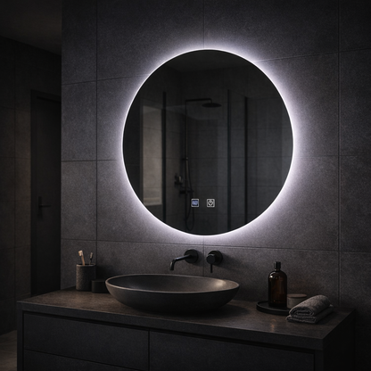Oglinda LED Rotunda, 70cm, Isolda, Touch, Sistem Dezaburire Oglinzi Korman E Default Title Alessandro Design