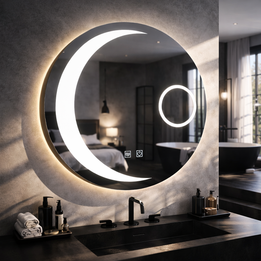 Oglinda LED Rotunda, 80cm, Orbis Touch, Sistem Dezaburire, Dimabila, E31S/80X80 Oglinzi Korman E Default Title Alessandro Design