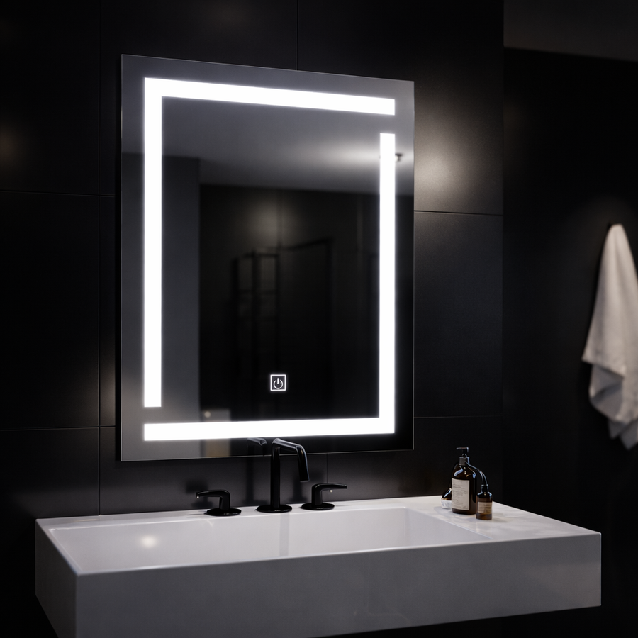 Oglinda LED Giga, 60x80cm, 14W, Touch, Lumina 6000K Oglinzi Korman E Default Title Alessandro Design