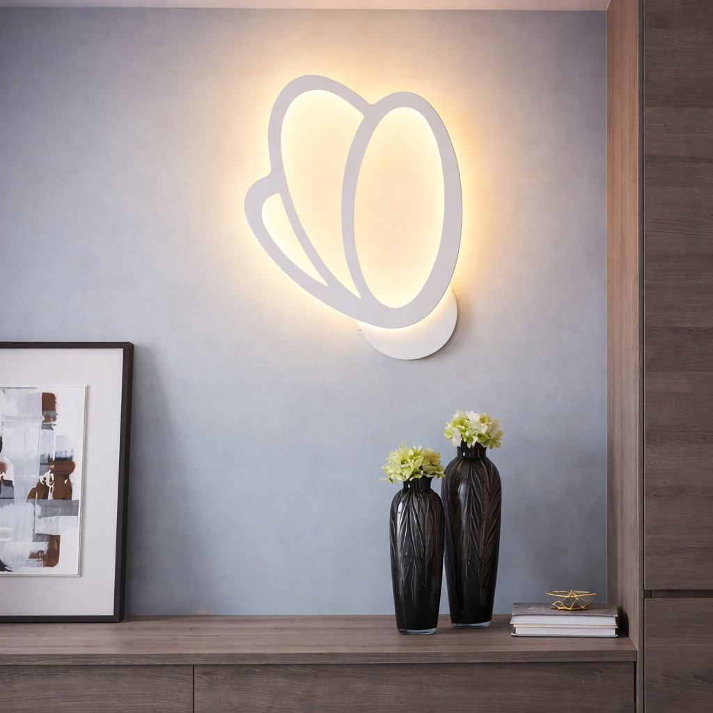 Aplica LED de Perete Tulip 15W, Lumina Rece/Calda/Neutra 3000K/4000K/6000K, Alb, Metal si Acril Aplice de Interior Default Title Alessandro Design