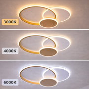 Lustra LED cu telecomanda KILLIAN 46W, 3 Cercuri, lumina Rece/Calda/Neutra 3000K/4000K/6000K, Dimabila, Auriu Alb Lustre LED cu Telecomanda Default Title Alessandro Design