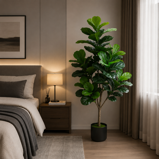 Planta Artificială Copac Tip Ficus, 3 brate, 160 cm, Verde, cu Ghiveci
