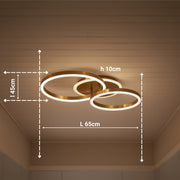 Lustra LED cu telecomanda RINOVA 66W, 2 Cercuri, lumina Rece/Calda/Neutra, Dimabila, Auriu Lucios Lustre LED cu Telecomanda Default Title Alessandro Design