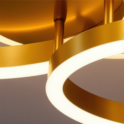 Lustra LED cu telecomanda RINOVA 66W, 2 Cercuri, lumina Rece/Calda/Neutra, Dimabila, Auriu Lucios Lustre LED cu Telecomanda Default Title Alessandro Design