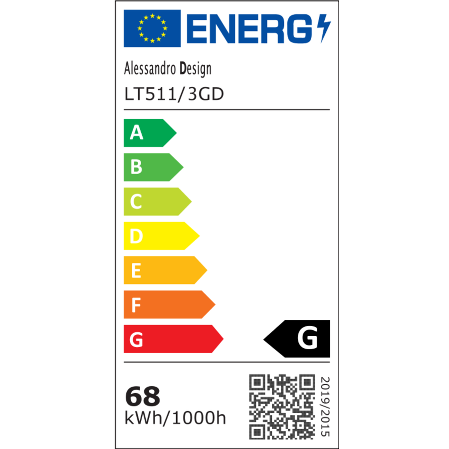 Lustra LED cu telecomanda RIGA LILITH 68W, 3 Cercuri, lumina Rece/Calda/Neutra, Dimabila, Auriu Lucios Lustre LED cu Telecomanda Default Title Alessandro Design