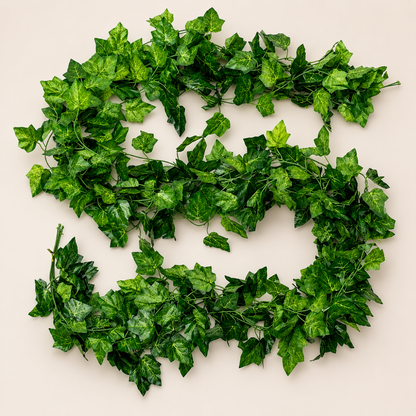 Planta Artificială Ghirlandă din Iederă, 12 Ramuri x 30 Frunze, Verde