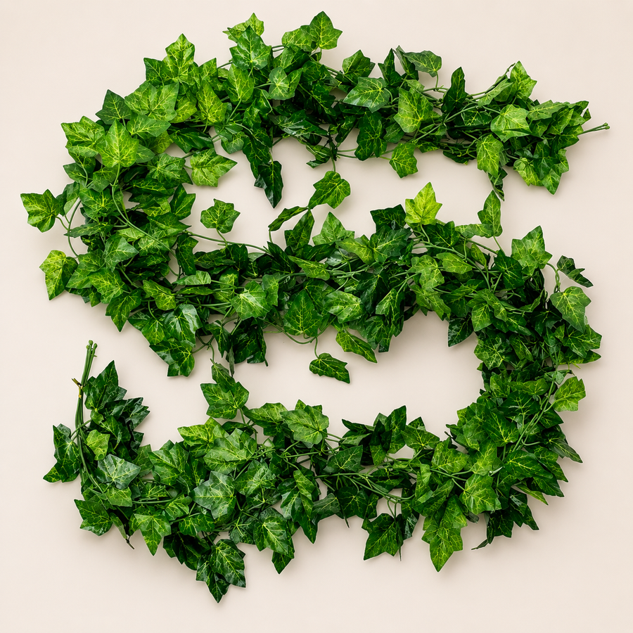Planta Artificială Ghirlandă din Iederă, 12 Ramuri x 36 Frunze, Verde