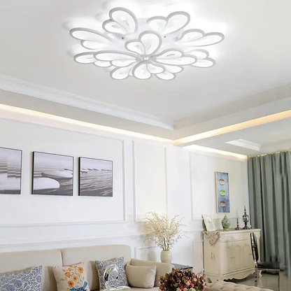 Lustra LED cu telecomanda BLOSSOM 146W, 12 Petale, lumina Rece/Calda/Neutra 3000k/4000k/6000k, Dimabila, Alb Lustre LED cu Telecomanda Default Title Alessandro Design